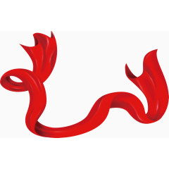 带，彩带，红色飘带