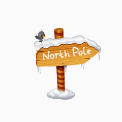 圣诞节冬季指示牌