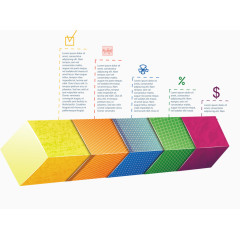 矢量手绘立体正方体