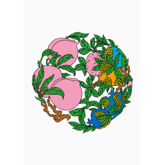 福寿富贵矢量传统素材