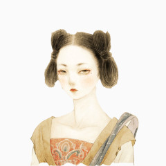 日本和服风人物彩绘