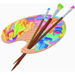 手绘卡通彩色美术用品