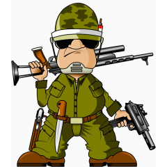 卡通军人