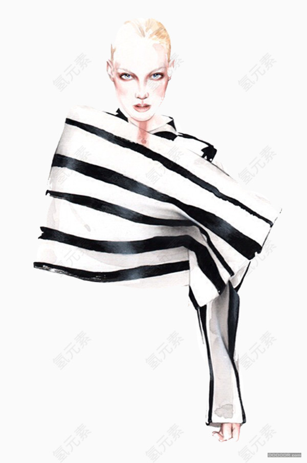 手绘性感高端女装设计