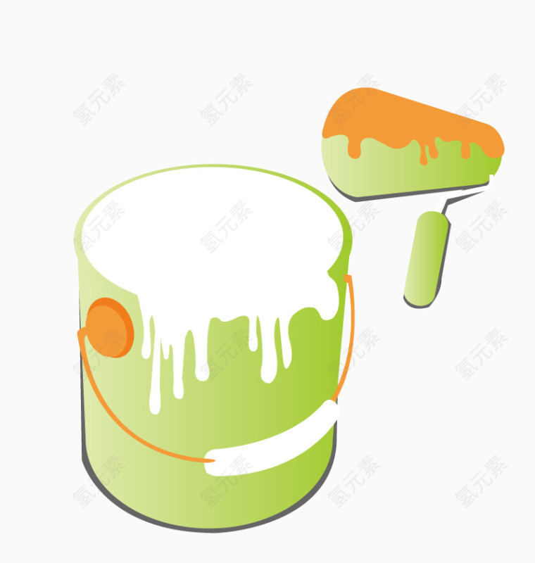 矢量绿色筒子