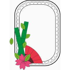 复古矢量日式边框