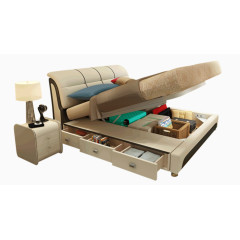 现代多功能收纳床