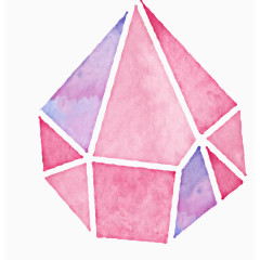 水墨风格紫水晶矢量元素