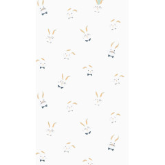 粉耳朵兔子背景图