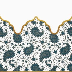 暗蓝色打底花边