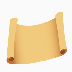 矢量黄色纸卷卷筒