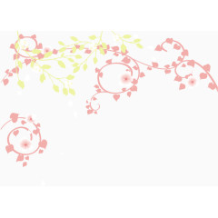 矢量婚礼淡雅花朵装饰