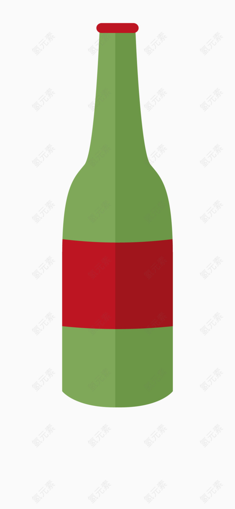 矢量玻璃瓶啤酒