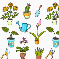 花盆盆栽仙人掌素材