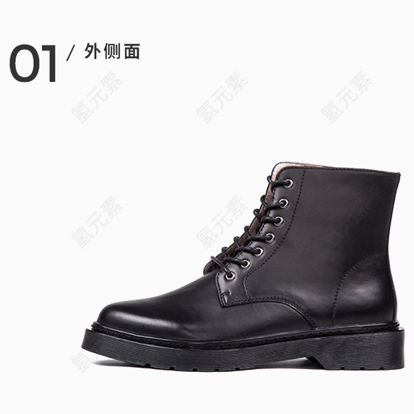 马丁靴绅士男鞋外侧面