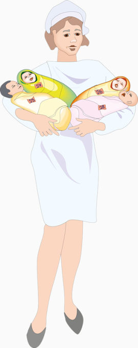 抱孩子的护士