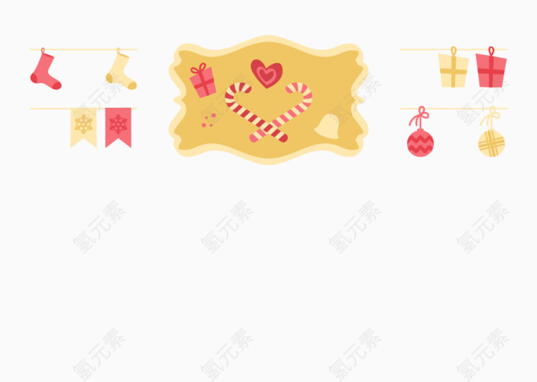 圣诞节元素矢量图