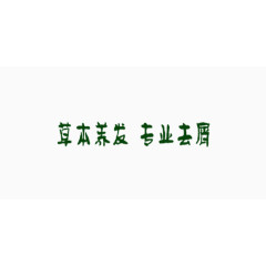 草本养发专业去屑艺术字