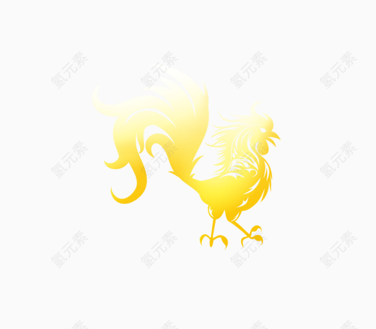 卡通公鸡图层