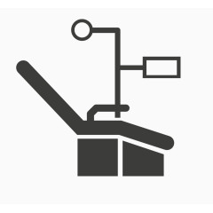 矢量黑色检查牙齿器具大型
