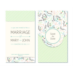 绿色邀请函矢量