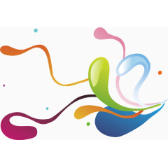 彩色水珠矢量图