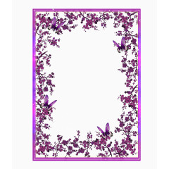 蓝紫色边框蝴蝶花