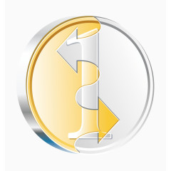 硬币立体翻折硬币矢量