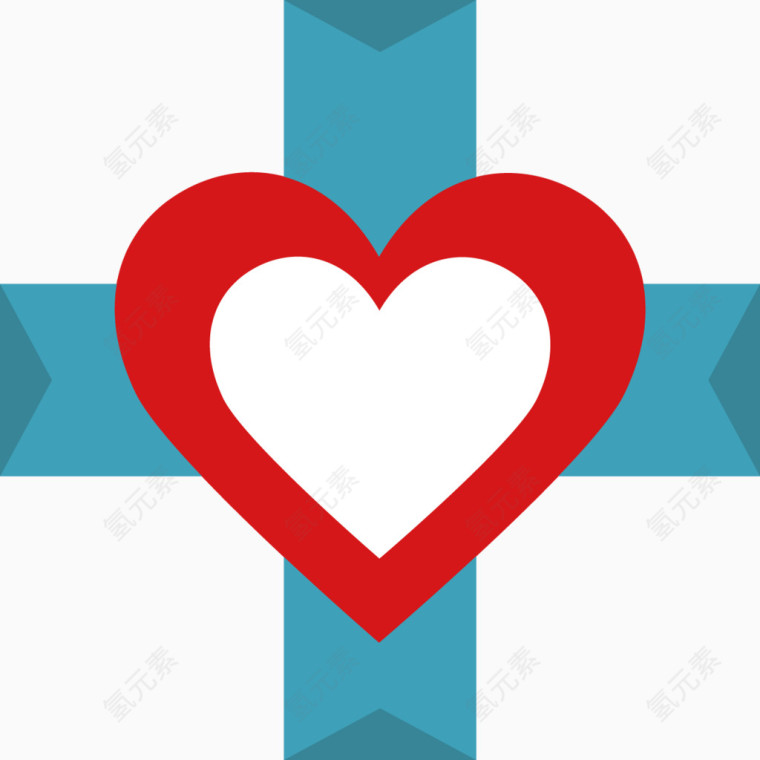 矢量创意设计爱心医院图