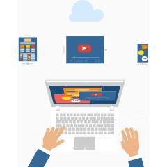 矢量笔记本电脑与手机