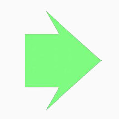 向右单个绿色箭头