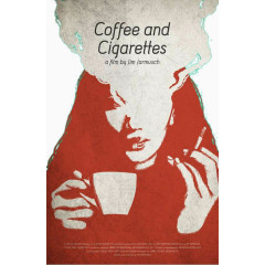 海报设计抽烟饮茶的女子