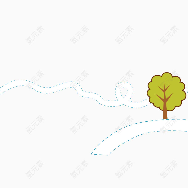 时尚伦敦插画设计   绿到  树木