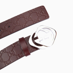 GUCCI女士真皮压花腰带