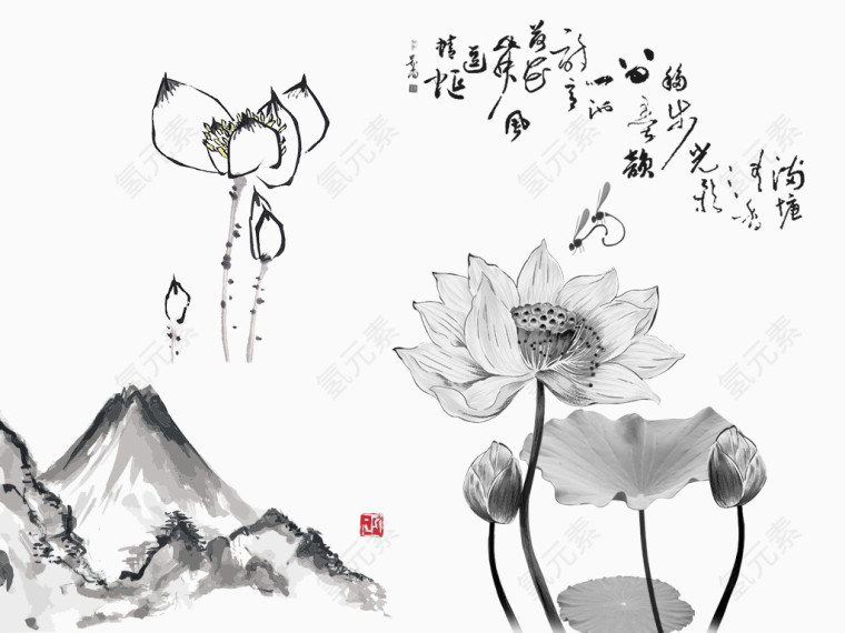 中国风水墨素材