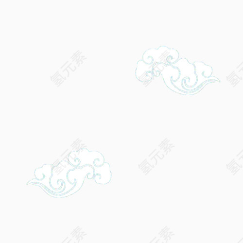 白色祥云矢量图