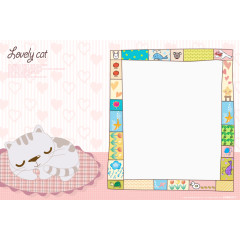 可爱卡通小猫咪边框
