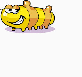 卡通萌爬行疙瘩毛毛虫