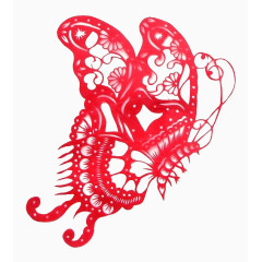 红色剪影蝴蝶