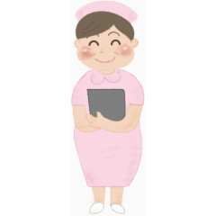 手绘卡通女护士