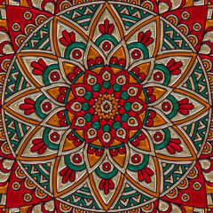 红色琉璃曼陀罗装饰