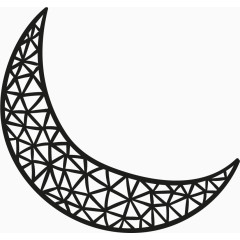 手绘花纹月亮