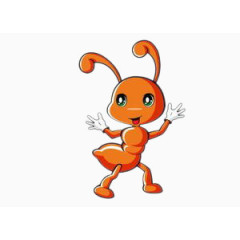 卡通红色小蚂蚁