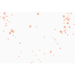 橙色简约气泡漂浮素材