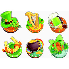 圣帕特里克节图标图片