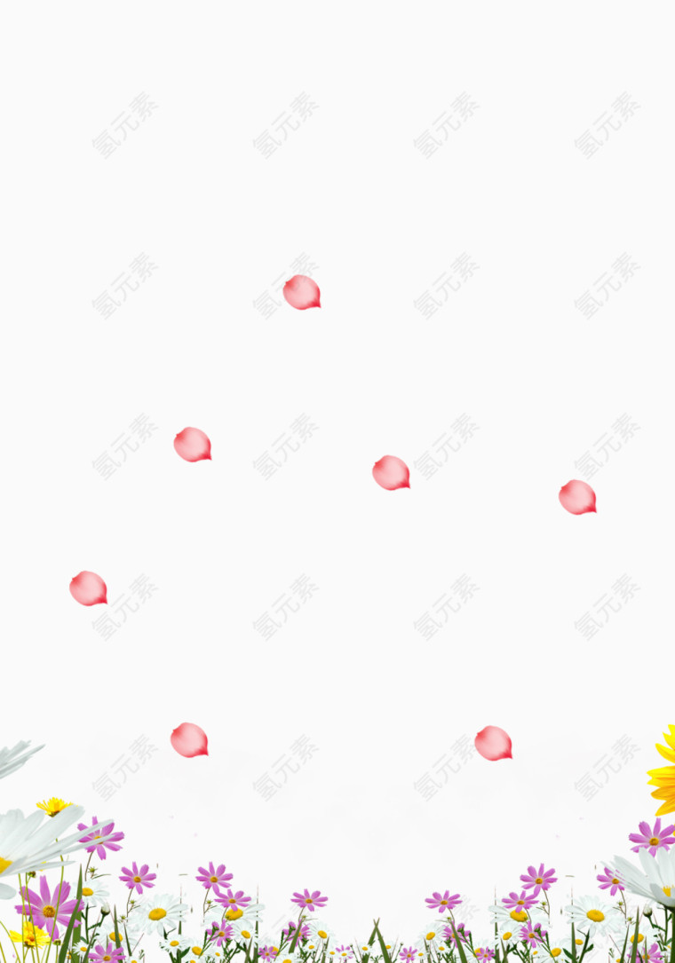 花瓣花丛背景