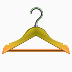 黄色质感木质衣架