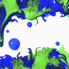 效果蓝绿色水彩