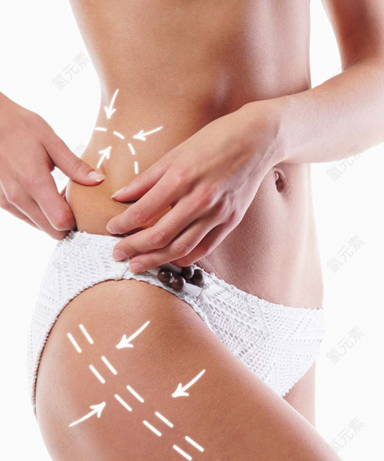 性感美女腰部特写