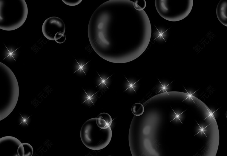 透明白色气泡小星星